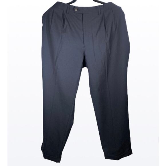 Lauren by Ralph Lauren Other - Lauren Ralph Lauren Dress Pants Pleated Cuffs Pockets Dark Blue Mens Sz 38W 30 L